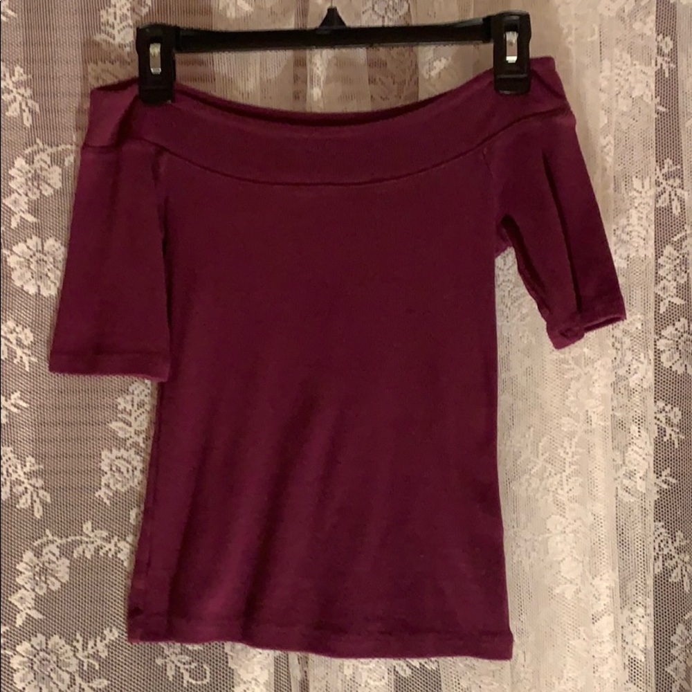 Purple off the shoulder top